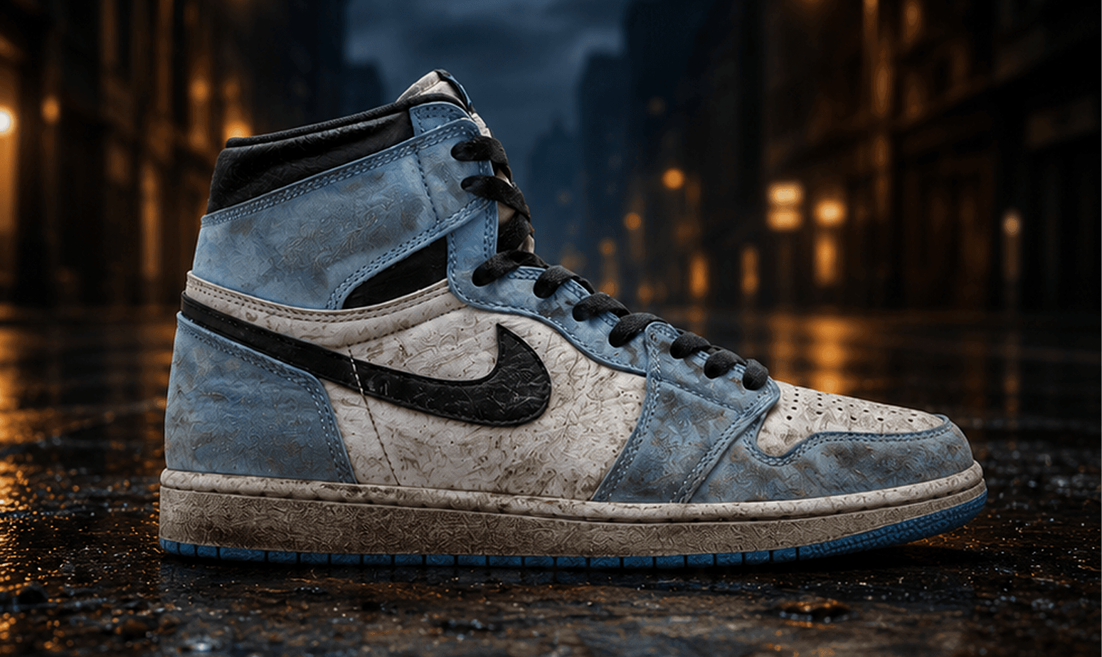 Dirty sneaker before professional sneaker cleaning